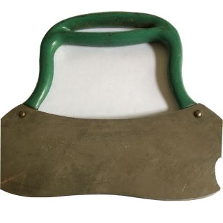 antique Voos stainless steel dough cutter cast iron handle green 2