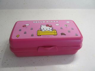 Hello Kitty Tupperware Pencil Craft Sticker Lunch Snack Box