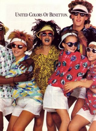 1985 Ad United Colors Of Benetton Happy People Sunglasses 4 - Pg Vintage Print Ad