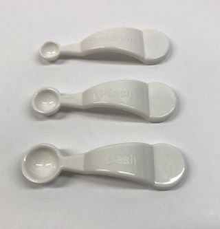 Tupperware Magnets Smidgen Pinch Dash Nested Measure Spoons - Set Of 3