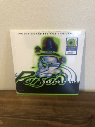 Poison Greatest Hits 2 Lp Set Limited Green & Yellow Vinyl Record Walmart Exclu