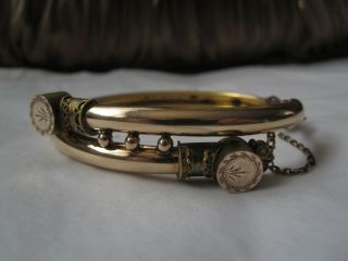 Antique Victorian Rose Gold Filled Etruscan Bracelet