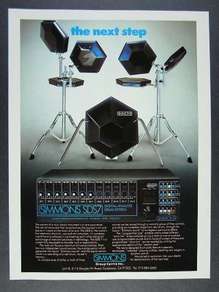 1984 Simmons Sds 7 Sds7 Electronic Drums Vintage Print Ad