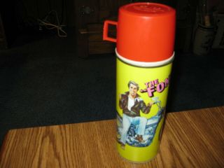 Vintage 1976 The Fonz Thermos From Happy Days Fonzie Bottle 2272