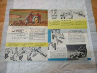 1950 ' s Massey Harris Foldout Sales Brochure Plows Howell Imp.  Iowa Falls,  IA 2