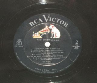 Elvis Presley RCA LOC - 1035 Christmas Album LP 1957 3