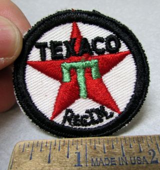 Vintage 1960s Texaco Dealer Shoulder Embroidered Patch,  Old Stock 2 Inch