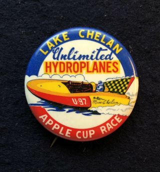 Lake Chelan Apple Cup Hydroplane Racing Regatta Button