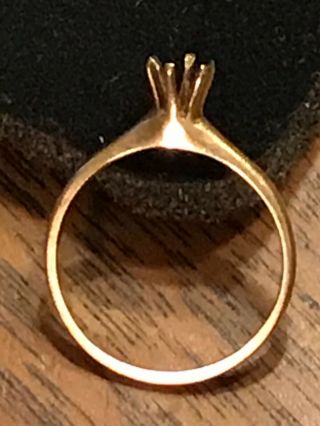 Antique 14k Gold Diamond Wedding/engagement Ring Scrap Or Not 4.  5