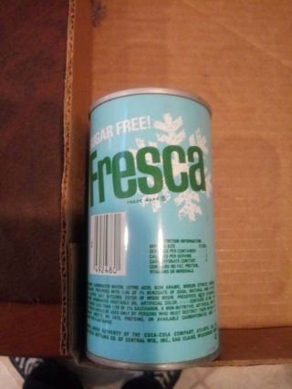 Fresca By Coca - Cola Straight Steel Pull Tab Soda Pop Can Top Opened