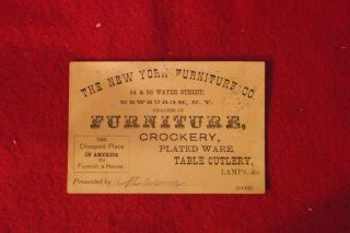 (2) YORK FURNITURE CO NEWBURGH NY VICTORIAN TRADE CARDS (2) 2