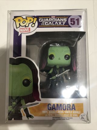 Funko Pop Marvel 51 Gamora - Guardians Of The Galaxy (2014) W/ Protector