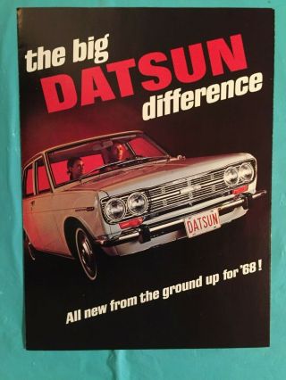 1968 Datsun " 1/2 Ton Pickup - 2000 Sports Car,  " Car Dealer Showroom Brochure