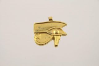 Mma Metropolitan Museum Art Sterling & Matte Gold Egyptian Eye Of Horus Pendant