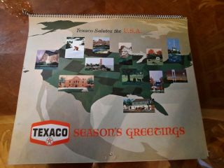 Vintage 1966 Texaco Usa Calendar Advertising Not Dealer Specific Great