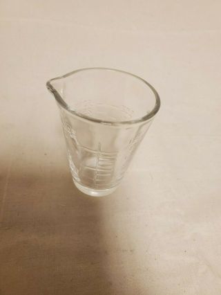 Vintage RARE GLASCO with SPOUT Small Glass Measuring Cup 1 Oz 2