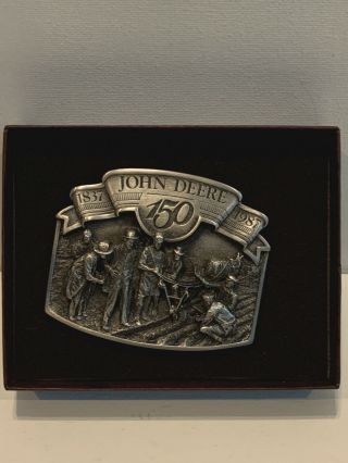 John Deere 1837 - 1987 150th Anniversary Belt Buckle Serial Numbered