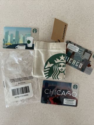 Starbucks Canvas Mini Tote Bag Gift Card Holder Gift Cards
