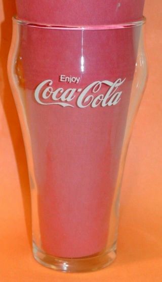 Vintage 1970`s Libbey Classic Enjoy Coca Cola Bell Fountain Glass Made In Usa