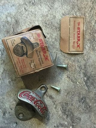 Vintage Starr X Coca Cola Bottle Opener W/ Screws