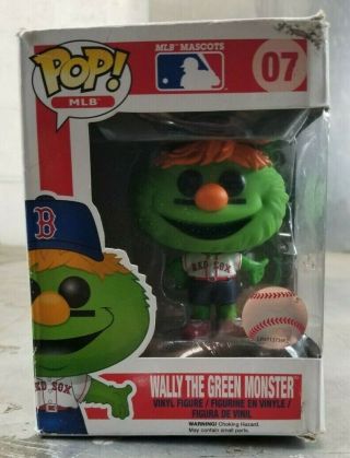 Funko Pop Mlb Mascots Wally The Green Monster 07 Signed