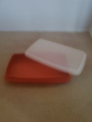 Vintage Tupperware Deli Lunch Meat Container 816 - 12 Paprika 9 X 5.  5
