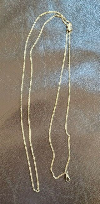 Ladies Victorian 10k Yellow Gold Rfs&co Watch Chain Fleur - De - Lis Slide Pearls