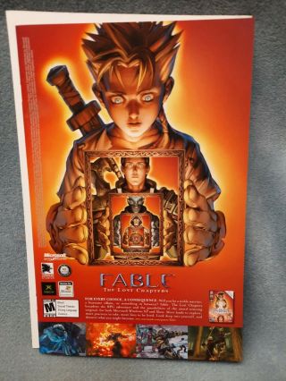 Fable The Lost Chapters Xbox Pc Vintage 2005 Print Ad Art