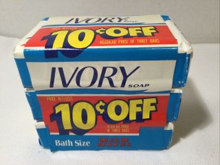 Vintage 3 Pack Ivory Soap Bars 4 1/2 Oz Bath Size /full Size/wrapped - It Floats