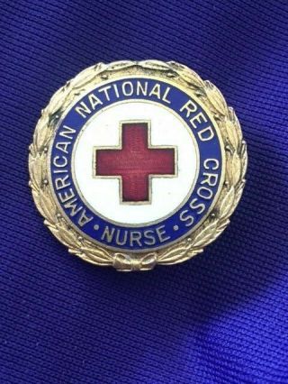 American National Red Cross Nurse Vintage Metal Enamel Lapel Pin 227955