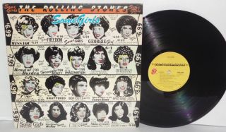Rolling Stones Some Girls Lp Faces Vg,  1978 Coc39108 Vinyl