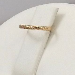 Victorian 10k Yellow Gold Floral Baby Child Band Ring Sz 1