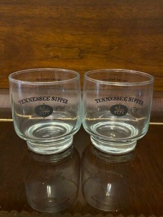 Rare Two (2) Jack Daniels Tennessee Squire Sipper Glasses