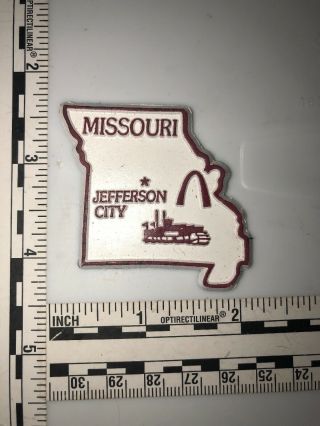 Vintage Missouri Jefferson City Arch Boat Rubber Magnet Fridge Refrigerator B1