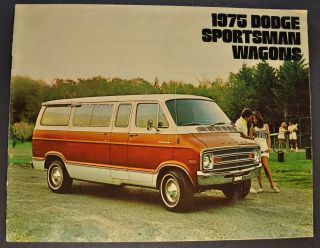 1975 Dodge Sportsman Wagon Van Truck Brochure Royal 75