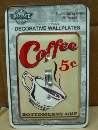 Metal Light Plate Switch Cover Coffee Bottomless Cup Vintage Can Look