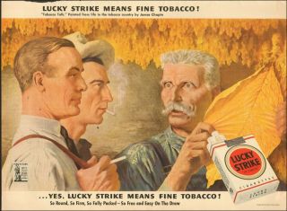 1942 Vintage Ad For Lucky Strike Cigarettes Tobacco Leaf Big Art Wwii Era