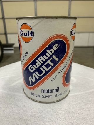 Vintage Gulf Motor Oil Can