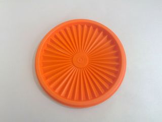 Tupperware Round Servalier Replacement Lid Seal 810 Orange 6 Inch Vintage