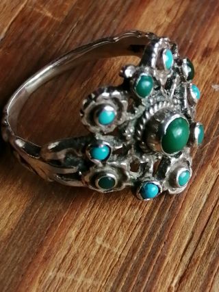 Austro Hungarian,  Arts & Crafts Zoltan White & Co Turquoise Ring