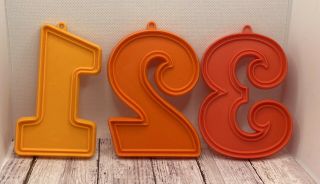 Vintage 1978 Hallmark Number 1 2 3 (one Two Three) Cookie Cutters