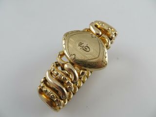American Queen Pitman Keeler Vintage Expansion Sweetheart Bracelet Monogramed E