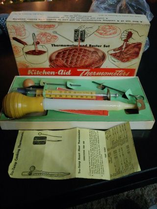 Vintage Kitchen - Aid Thermometer And Baster Set