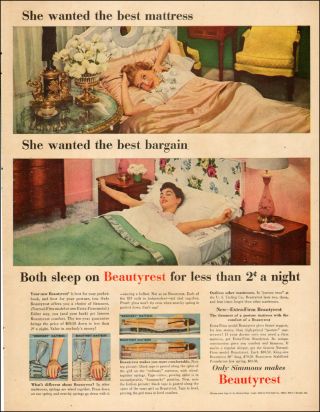1953 Vintage Ad Simmon 