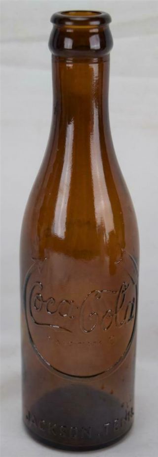 1905 - 1980 Dark Amber Coca Cola Jackson Tn 75th Anniversary Commemorative Bottle