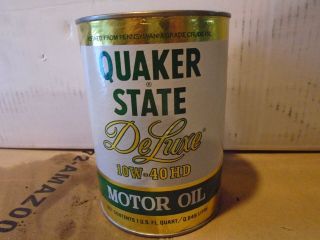 Vintage Quaker State Deluxe Cardboard Oil Can Collector