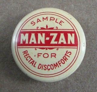 Vintage Man - Zan Medicine Sample Tin E.  C Dewitt & Company Inc
