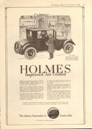 1920 Holmes Coupe Orig Vint Car Ad
