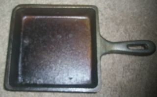 Vintage 5 " X 5 " Mini Cast Iron Skillet With Handle Square