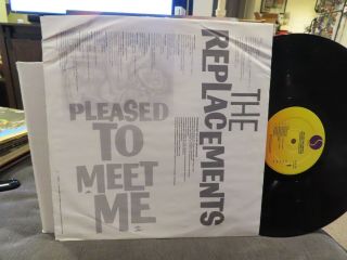 THE REPLACEMENTS - PLEASED TO MEET ME 1987 NEAR - VINYL LP DMM STERLING 2